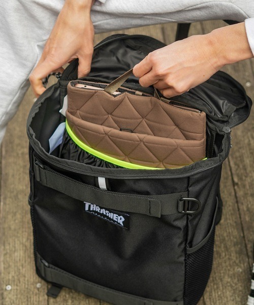 THRASHER（スラッシャー）の「【THRASHER/スラッシャー】BackPack　Box Kids 20L  撥水加工　リフレクター　スクエアデザイン バックパック（バックパック/リュック・メンズ・ブラック/ブラック系その他/ブラック×ホワイト・FREE）」の17枚目の写真