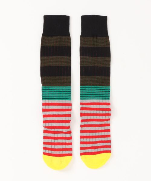 SANSeLF（サンセルフ）の「【SANSeLF】カラーブロッキングストライプロングソックス  saa25a034（ソックス/靴下・レディース・ピンク/グリーン/ブラウン/パープル・FREE）」の20枚目の写真