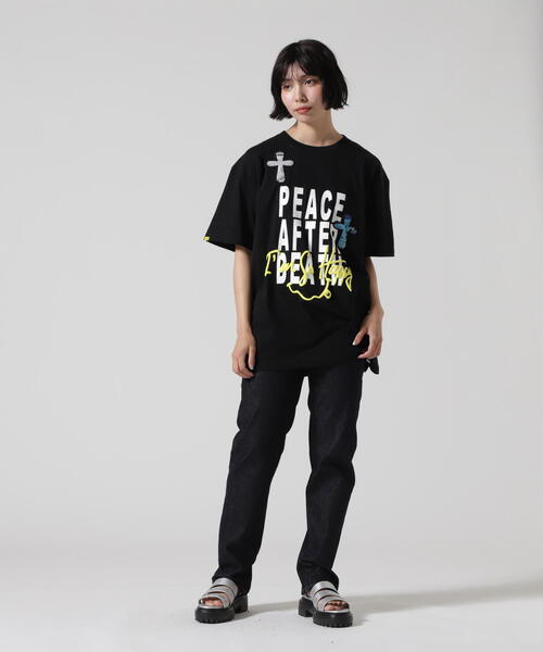 STUD MUFFIN（スタッドマフィン）の「STUD MUFFIN/スタッドマフィン/PEACE AFTER DEATH SS TEE（Tシャツ/カットソー・メンズ・ホワイト/ブラック・2/3/4）」の4枚目の写真