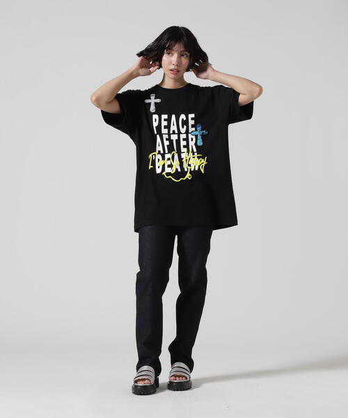 STUD MUFFIN（スタッドマフィン）の「STUD MUFFIN/スタッドマフィン/PEACE AFTER DEATH SS TEE（Tシャツ/カットソー・メンズ・ホワイト/ブラック・2/3/4）」の5枚目の写真