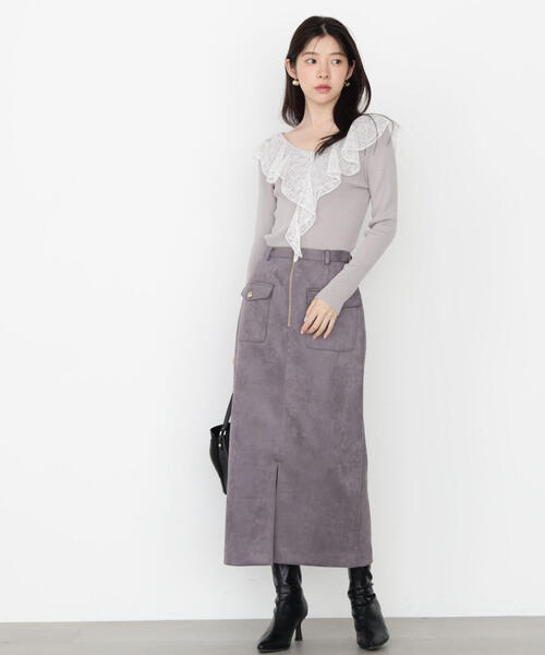 PROPORTION BODY DRESSING（プロポーションボディドレッシング）の「レースフリルニット / 1215270914（ニット/セーター・レディース・ホワイト/ブラック/グレー・FREE）」の8枚目の写真