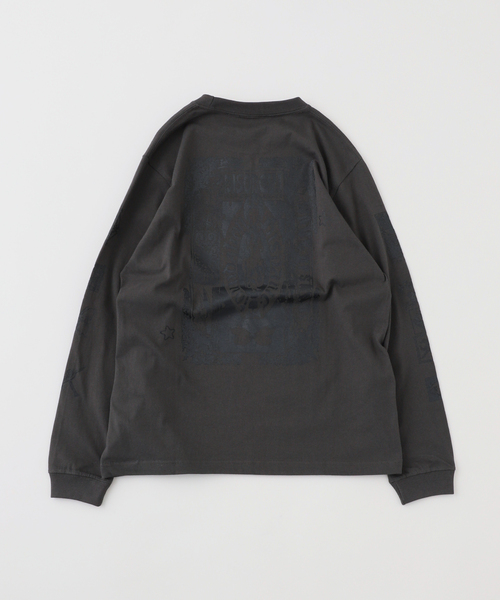 Wave of Sand(ウェーブオブサンド)の「Wave of Sand / ウェーブ オブ サンド CL PRINT LS TEE(Tシャツ/カットソー・メンズ・ホワイト/ブラック/ベージュ・MEDIUM/SMALL)」の1枚目の写真