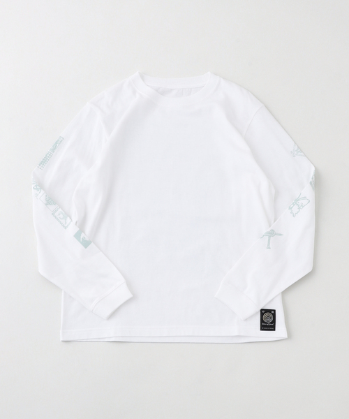 Wave of Sand(ウェーブオブサンド)の「Wave of Sand / ウェーブ オブ サンド CL PRINT LS TEE(Tシャツ/カットソー・メンズ・ホワイト/ブラック/ベージュ・MEDIUM/SMALL)」の5枚目の写真