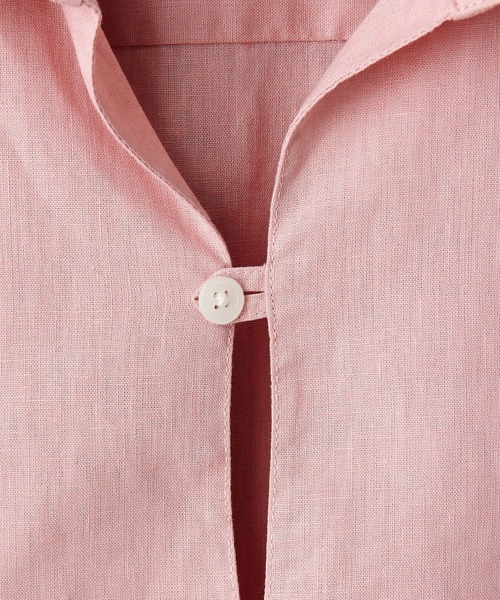 info. BEAUTY&YOUTH(インフォビューティアンドユース)の「【マルチサイズ】 コットン 麻 ミックス スキッパ― シャツ(シャツ/ブラウス・メンズ・ピンク/シャーベット/ライトブルー/モカ/ブラック/ネイビー/ホワイト・マルチサイズ)」の15枚目の写真