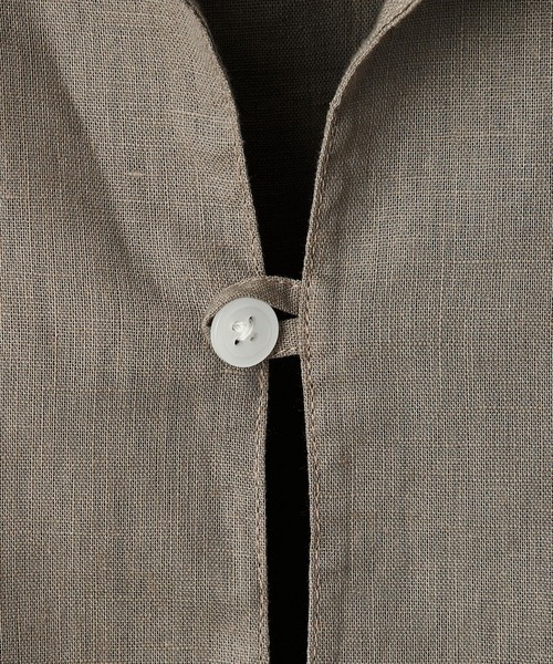 info. BEAUTY&YOUTH(インフォビューティアンドユース)の「【マルチサイズ】 コットン 麻 ミックス スキッパ― シャツ(シャツ/ブラウス・メンズ・ピンク/シャーベット/ライトブルー/モカ/ブラック/ネイビー/ホワイト・マルチサイズ)」の17枚目の写真