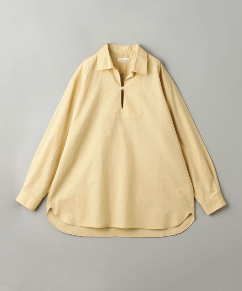 info. BEAUTY&YOUTH(インフォビューティアンドユース)の「【マルチサイズ】 コットン 麻 ミックス スキッパ― シャツ(シャツ/ブラウス・メンズ・ピンク/シャーベット/ライトブルー/モカ/ブラック/ネイビー/ホワイト・マルチサイズ)」の18枚目の写真