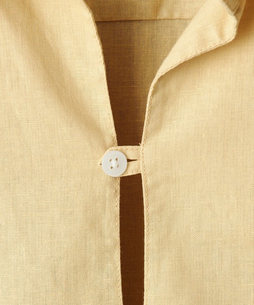 info. BEAUTY&YOUTH(インフォビューティアンドユース)の「【マルチサイズ】 コットン 麻 ミックス スキッパ― シャツ(シャツ/ブラウス・メンズ・ピンク/シャーベット/ライトブルー/モカ/ブラック/ネイビー/ホワイト・マルチサイズ)」の19枚目の写真