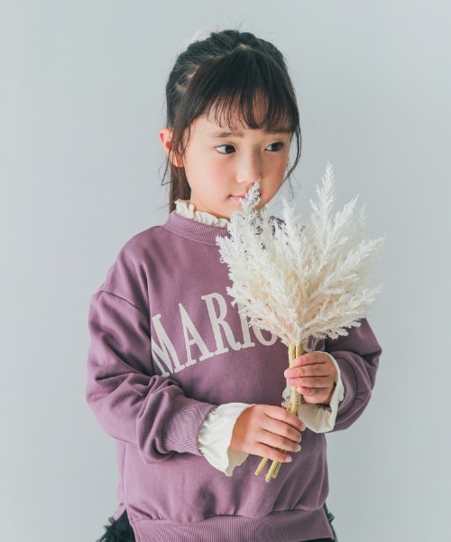 NHT（エヌエイチティー）の「NHT/エヌエイチティー MARIGOLD　バルーントレーナー（スウェット・キッズ・アイボリー/ラベンダー/ブラック・160cm/150cm/140cm/130cm/120cm/110cm）」の3枚目の写真