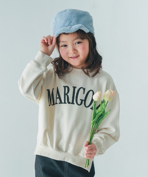 NHT（エヌエイチティー）の「NHT/エヌエイチティー MARIGOLD　バルーントレーナー（スウェット・キッズ・アイボリー/ラベンダー/ブラック・160cm/150cm/140cm/130cm/120cm/110cm）」の2枚目の写真