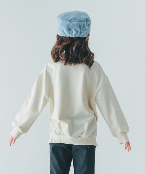 NHT（エヌエイチティー）の「NHT/エヌエイチティー MARIGOLD　バルーントレーナー（スウェット・キッズ・アイボリー/ラベンダー/ブラック・160cm/150cm/140cm/130cm/120cm/110cm）」の6枚目の写真