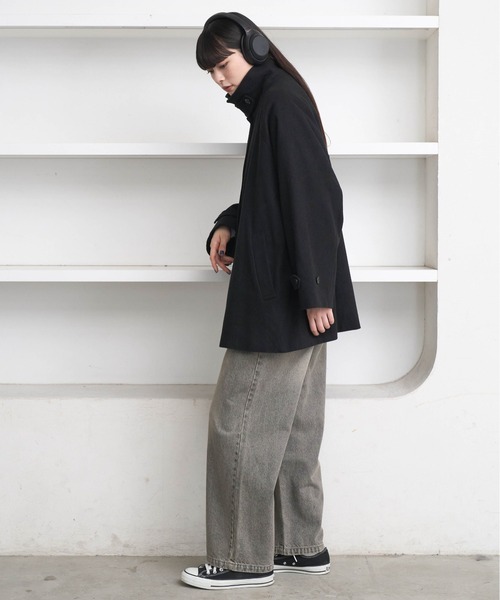flaner（フラネ）の「Loose straight denim pants / ルーズストレートデニムパンツ（デニムパンツ・レディース・ブラック系その他/グレー・SMALL/MEDIUM/LARGE）」の12枚目の写真