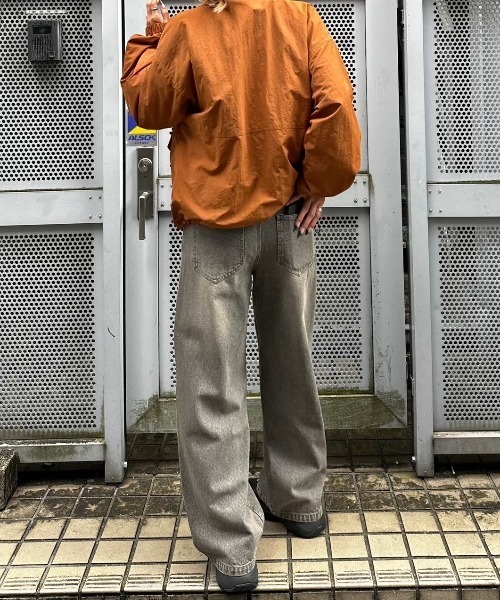 flaner（フラネ）の「Loose straight denim pants / ルーズストレートデニムパンツ（デニムパンツ・レディース・ブラック系その他/グレー・SMALL/MEDIUM/LARGE）」の21枚目の写真