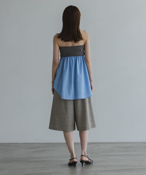 Noble（ノーブル）の「ELENI/エルニ ウールオックスシャツビスチェ（その他トップス・レディース・ブルー・FREE）」の4枚目の写真