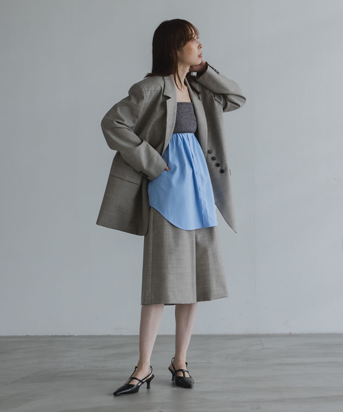 Noble（ノーブル）の「ELENI/エルニ ウールオックスシャツビスチェ（その他トップス・レディース・ブルー・FREE）」の5枚目の写真