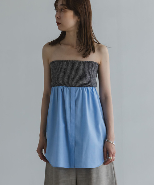 Noble（ノーブル）の「ELENI/エルニ ウールオックスシャツビスチェ（その他トップス・レディース・ブルー・FREE）」の7枚目の写真