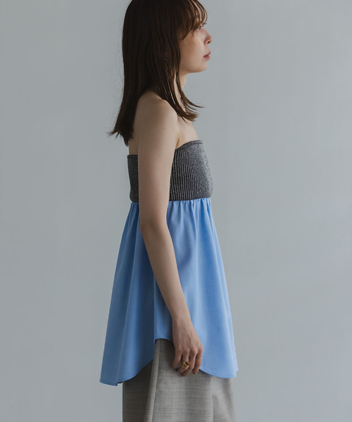 Noble（ノーブル）の「ELENI/エルニ ウールオックスシャツビスチェ（その他トップス・レディース・ブルー・FREE）」の8枚目の写真