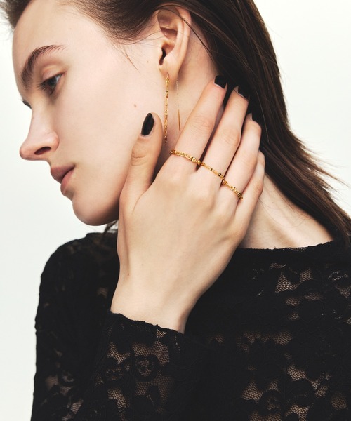 les bonbon（ルボンボン）の「【les bonbon】K18 authentic S ring/オーセンティック S リング（リング・レディース・イエローゴールド・S/M/L）」の4枚目の写真