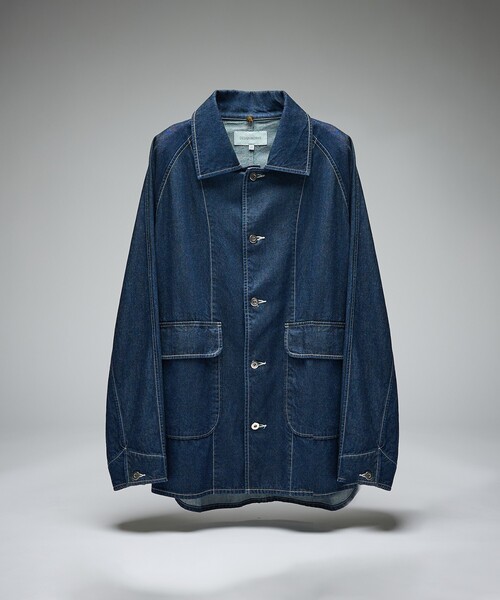 DESIGNWORKS（デザインワークス）の「デタッチャブルカラー デニムブルゾン/ジャケット（デニムジャケット・メンズ・インディゴブルー・48/50）」の13枚目の写真