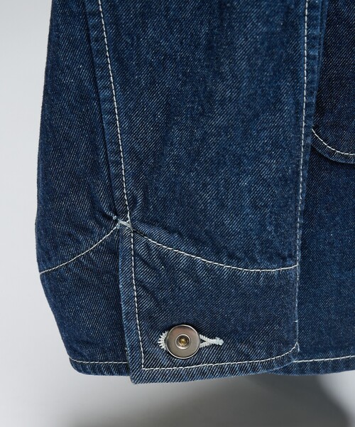 DESIGNWORKS(デザインワークス)の「デタッチャブルカラー デニムブルゾン/ジャケット(デニムジャケット・メンズ・インディゴブルー・48/50)」の10枚目の写真