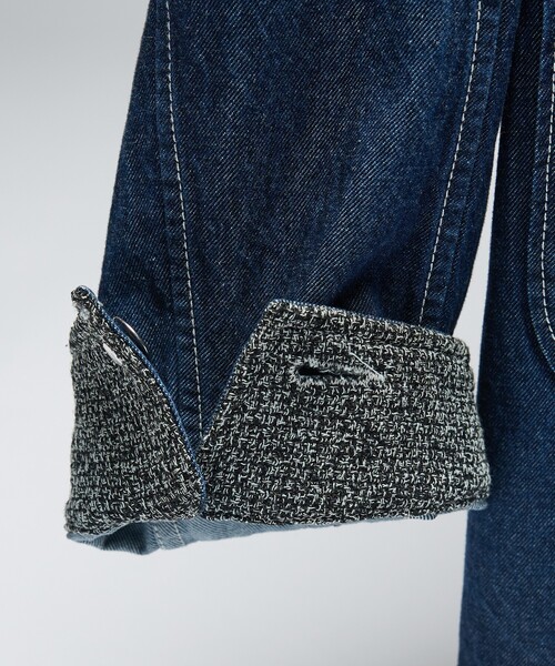 DESIGNWORKS(デザインワークス)の「デタッチャブルカラー デニムブルゾン/ジャケット(デニムジャケット・メンズ・インディゴブルー・48/50)」の11枚目の写真