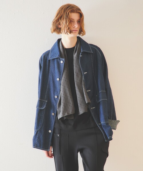 DESIGNWORKS（デザインワークス）の「デタッチャブルカラー デニムブルゾン/ジャケット（デニムジャケット・メンズ・インディゴブルー・48/50）」の14枚目の写真