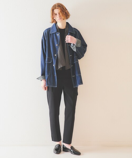 DESIGNWORKS（デザインワークス）の「デタッチャブルカラー デニムブルゾン/ジャケット（デニムジャケット・メンズ・インディゴブルー・48/50）」の10枚目の写真