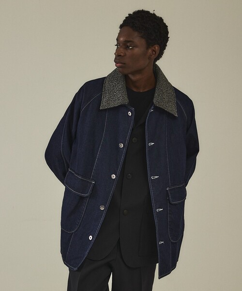 DESIGNWORKS（デザインワークス）の「デタッチャブルカラー デニムブルゾン/ジャケット（デニムジャケット・メンズ・インディゴブルー・48/50）」の11枚目の写真