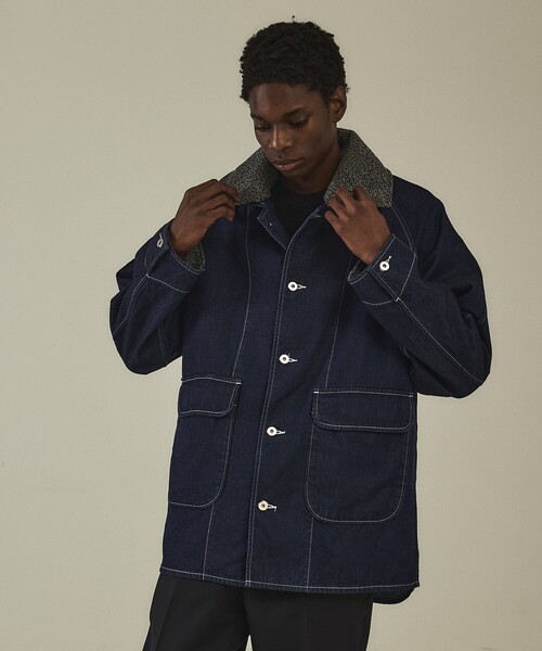 DESIGNWORKS（デザインワークス）の「デタッチャブルカラー デニムブルゾン/ジャケット（デニムジャケット・メンズ・インディゴブルー・48/50）」の2枚目の写真