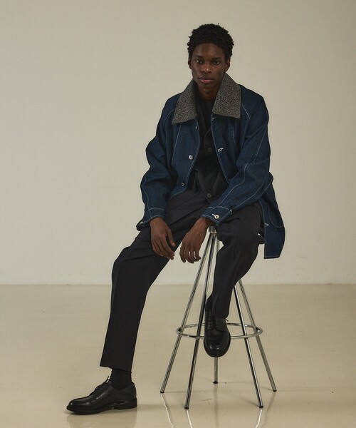 DESIGNWORKS（デザインワークス）の「デタッチャブルカラー デニムブルゾン/ジャケット（デニムジャケット・メンズ・インディゴブルー・48/50）」の5枚目の写真