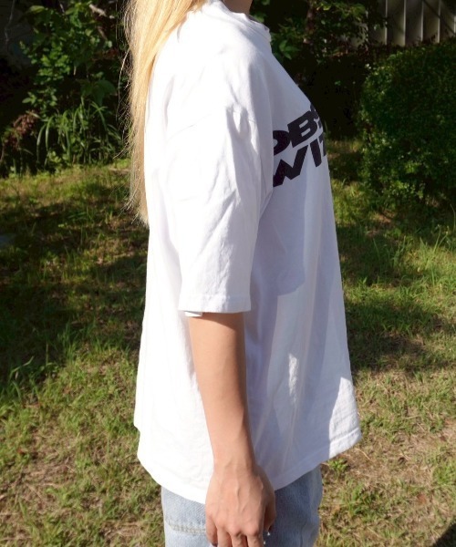 INTER FACTORY（インターファクトリー）の「FUKA - プリントTシャツ（Tシャツ/カットソー・レディース・ホワイト/ピンク・FREE）」の3枚目の写真