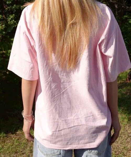 INTER FACTORY（インターファクトリー）の「FUKA - プリントTシャツ（Tシャツ/カットソー・レディース・ホワイト/ピンク・FREE）」の10枚目の写真