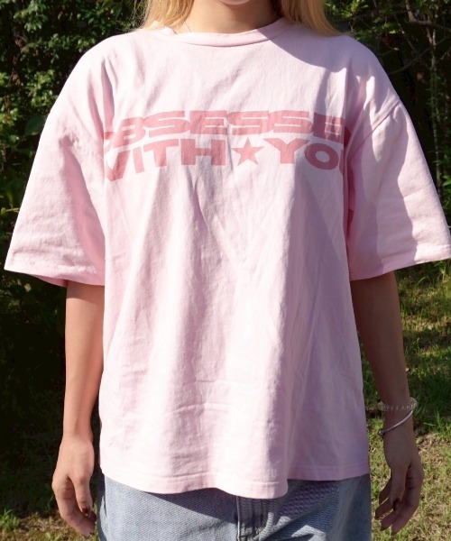 INTER FACTORY（インターファクトリー）の「FUKA - プリントTシャツ（Tシャツ/カットソー・レディース・ホワイト/ピンク・FREE）」の12枚目の写真