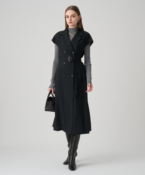 ANAYIアナイ2025スラブオックスフレンチスリーブワンピース36サイズ 完売6.3万♡アナイANAYI♡2025スラブオックスフレンチスリーブ