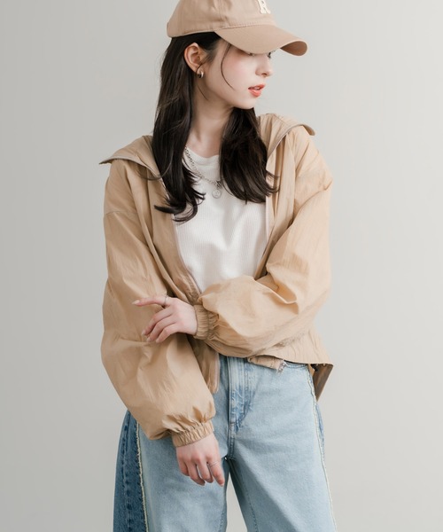 Rocky Monroe(ロッキーモンロー)の「オーバーサイズバルーンスリーブワッフルロングTシャツ(Tシャツ/カットソー・レディース・ブルー/チャコール/ホワイト/グリーン/ブラック/アイボリー/グレー・M/L)」の12枚目の写真