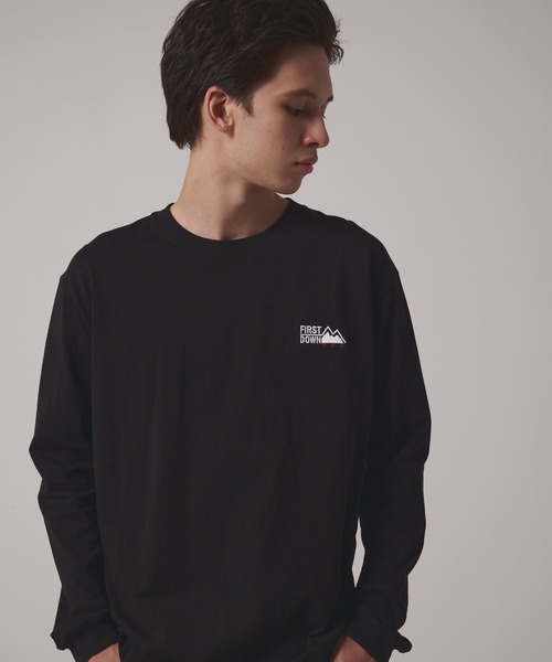 FIRST DOWN（ファーストダウン）の「ロゴ ロングスリーブ Tシャツ（Tシャツ/カットソー・メンズ・ベージュ/ホワイト/ブラック/グレー・XL/L/M）」の10枚目の写真