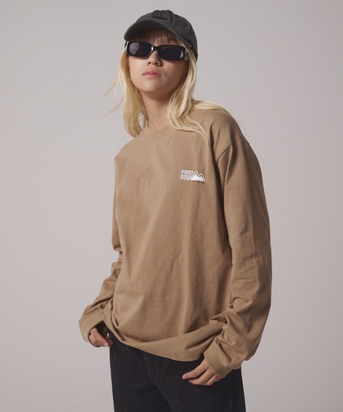 FIRST DOWN（ファーストダウン）の「ロゴ ロングスリーブ Tシャツ（Tシャツ/カットソー・メンズ・ベージュ/ホワイト/ブラック/グレー・XL/L/M）」の20枚目の写真