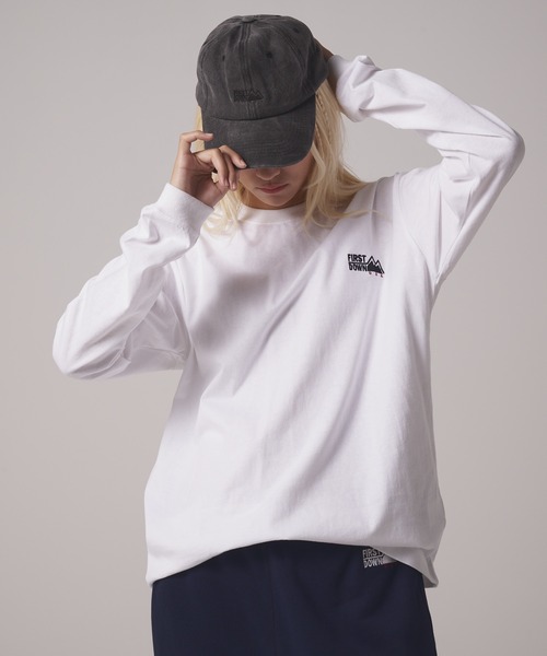 FIRST DOWN（ファーストダウン）の「ロゴ ロングスリーブ Tシャツ（Tシャツ/カットソー・メンズ・ベージュ/ホワイト/ブラック/グレー・XL/L/M）」の7枚目の写真