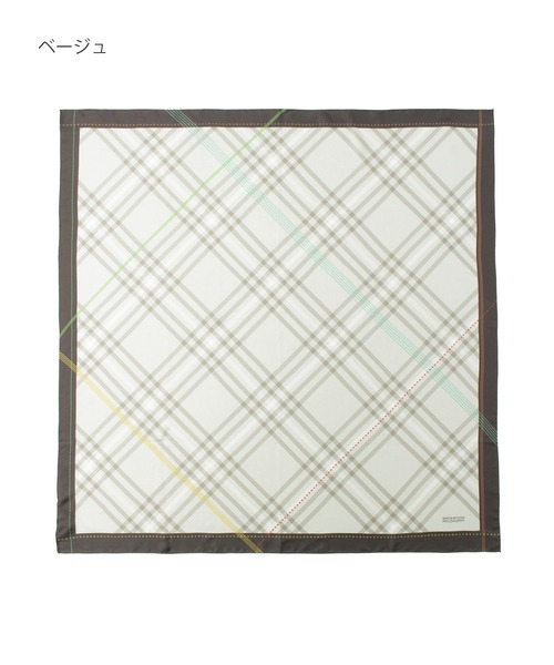 MACKINTOSH PHILOSOPHY(マッキントッシュ フィロソフィー)の「シルク100% スカーフ 日本製 ”オリジナル チェック”(バンダナ/スカーフ・レディース・ベージュ/ブラウン・FREE)」の9枚目の写真
