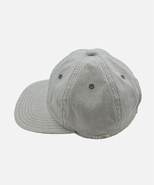 HUNTISM（ハンティズム）の「Hickory Stripe Cap（キャップ・メンズ・ブルー/ベージュ・ONE SIZE）」の8枚目の写真