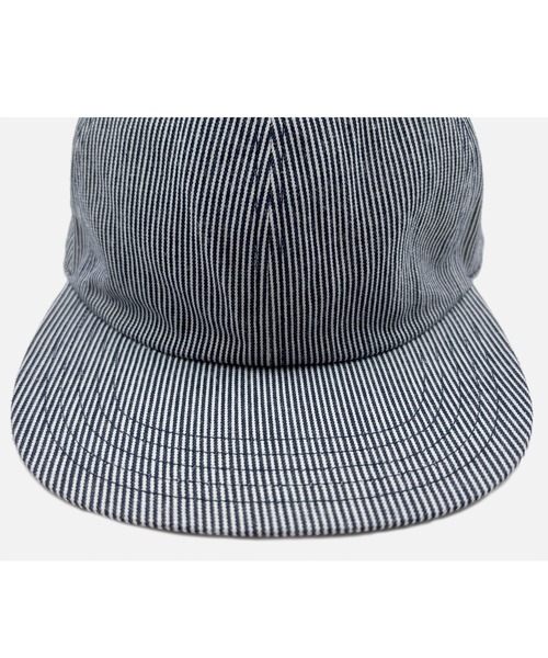 HUNTISM（ハンティズム）の「Hickory Stripe Cap（キャップ・メンズ・ブルー/ベージュ・ONE SIZE）」の5枚目の写真