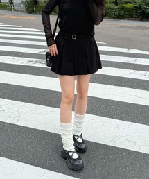 ♪ベルト付プリーツミニスカート