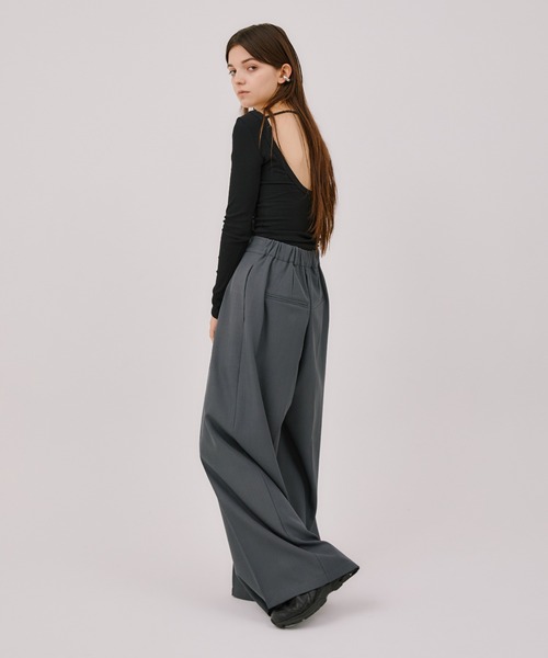 LIENCOEUR（リアンクール）の「2タックワイドスラックス（スラックス・レディース・ベージュ/ダークネイビー/ブラック/グレー・SMALL/MEDIUM）」の7枚目の写真