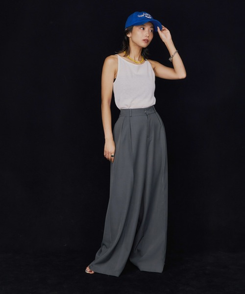 LIENCOEUR（リアンクール）の「2タックワイドスラックス（スラックス・レディース・ベージュ/ダークネイビー/ブラック/グレー・SMALL/MEDIUM）」の13枚目の写真