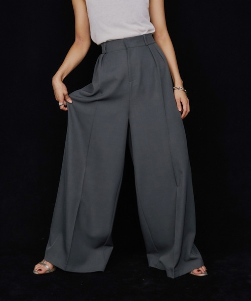 LIENCOEUR（リアンクール）の「2タックワイドスラックス（スラックス・レディース・ベージュ/ダークネイビー/ブラック/グレー・SMALL/MEDIUM）」の15枚目の写真