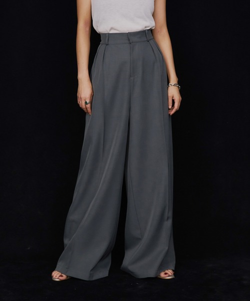 LIENCOEUR（リアンクール）の「2タックワイドスラックス（スラックス・レディース・ベージュ/ダークネイビー/ブラック/グレー・SMALL/MEDIUM）」の17枚目の写真