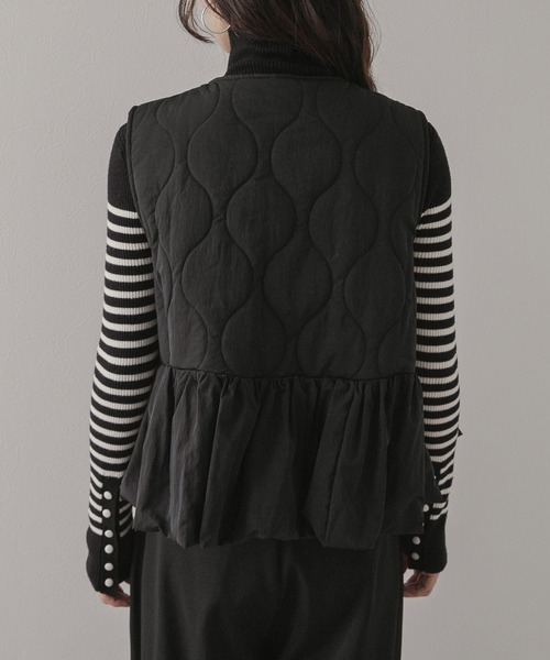 rectangle（レクタングル）の「フレアキルティングベスト（ベスト・レディース・アイボリー/ブラック・FREE）」の17枚目の写真