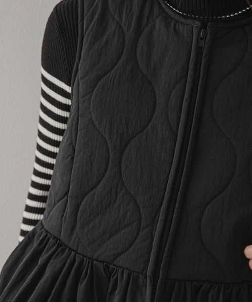 rectangle（レクタングル）の「フレアキルティングベスト（ベスト・レディース・アイボリー/ブラック・FREE）」の22枚目の写真