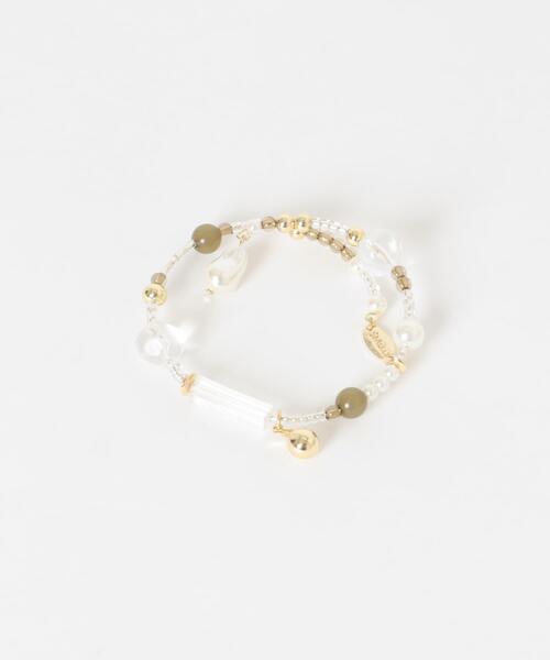 SMELLY(スメリー)の「マルチビーズカフブレスレット(ブレスレット・レディース・クリア・-)」の3枚目の写真
