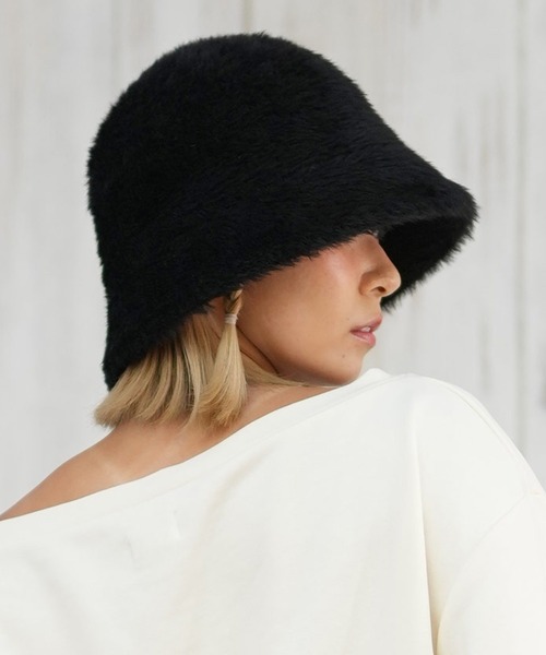 ムラサキスポーツ(ムラサキスポーツ)の「RIKKA FEMME/リッカファム ハット サーモファーハット RFAC25FW03(ハット・レディース・ホワイト/モカ/ブラック・FREE)」の2枚目の写真