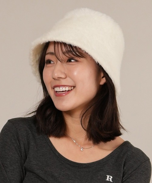 ムラサキスポーツ(ムラサキスポーツ)の「RIKKA FEMME/リッカファム ハット サーモファーハット RFAC25FW03(ハット・レディース・ホワイト/モカ/ブラック・FREE)」の5枚目の写真